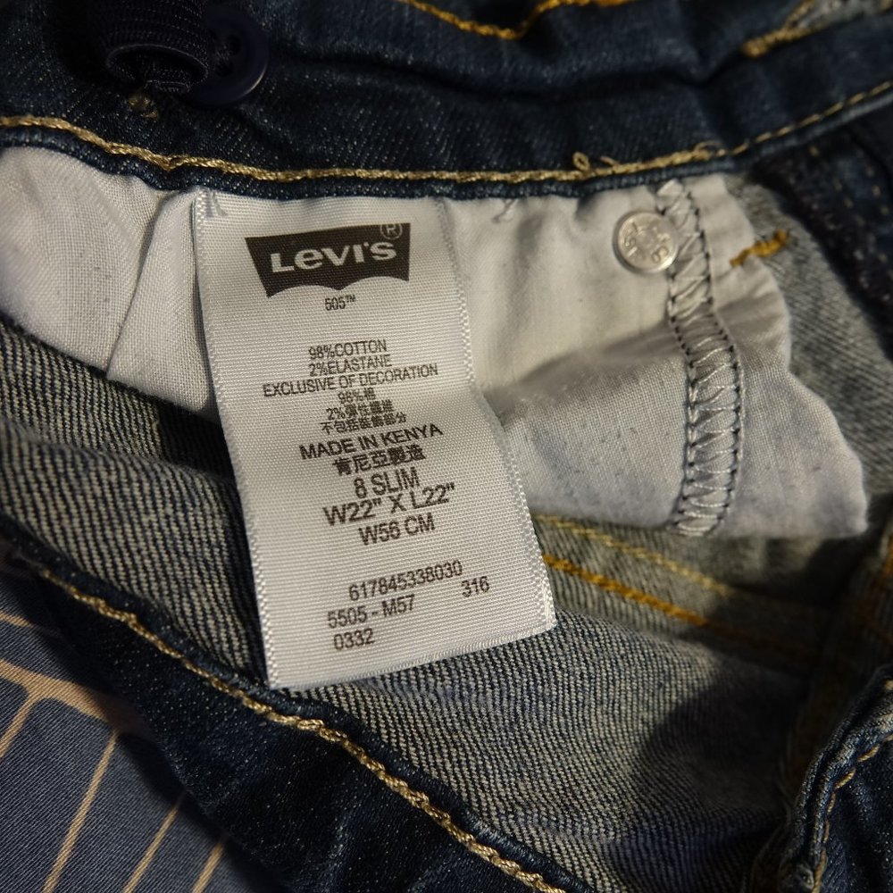 Two Pairs Lot Boys Levis 505 8 Slim Bundle Lot - Picture 5 of 9